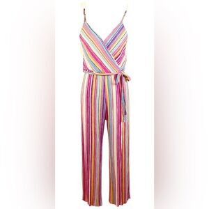 Staccato Color Stripped Jumpsuit Size Large